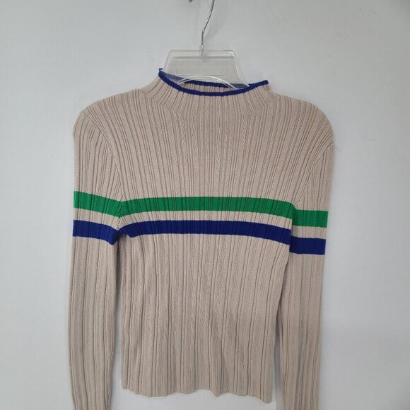 BDG Women's Long Sleeve Knit Pullover Top Size S Cream, Casual Edgy - Picture 4 of 9